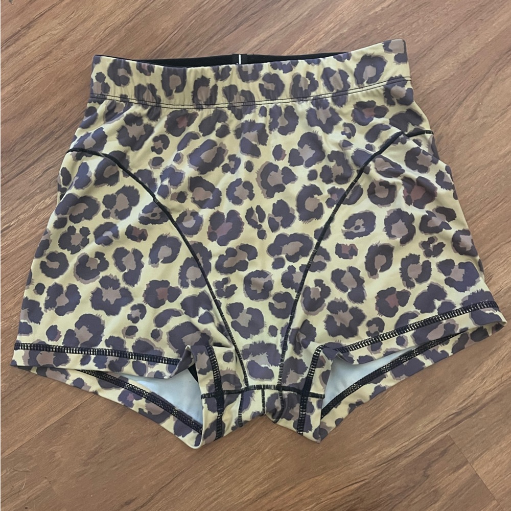 Adam Selman Sport leopard booty shorts